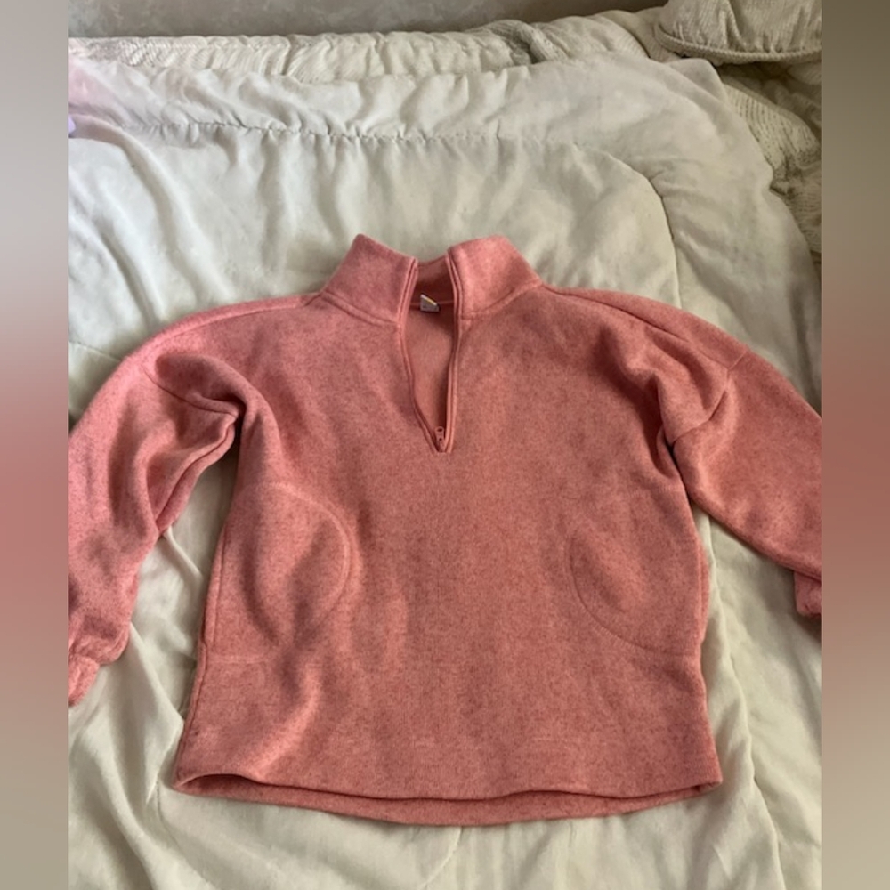 Girl's pink zip up-Sz L 10-12